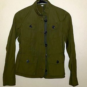 LOFT Cotton blend Olive Green/Army Green Jacket Size XXSP